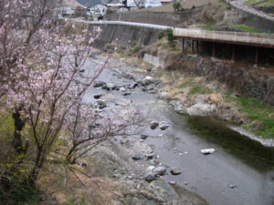 南牧村中心を流れる南牧川