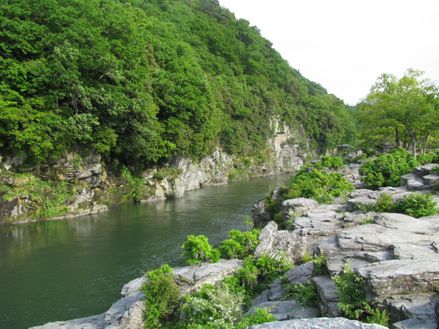 長瀞岩畳と荒川